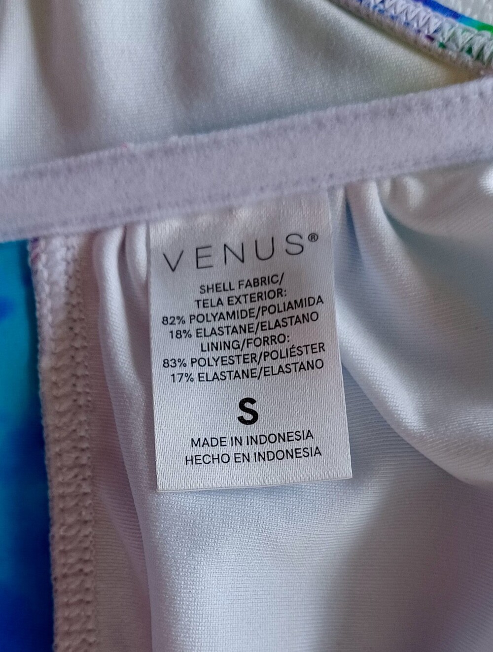 VENUS Heavenly Halter Multi Tie-Dye Bikini Top, Size S - Picture 14 of 14